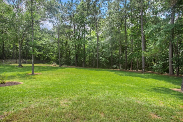 1634 Topaz Trl, Willis, TX 77378 - view of green lawn with a view of trees