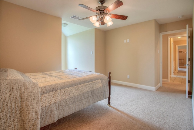 1634 Topaz Trl, Willis, TX 77378 - bedroom with light colored carpet, baseboards, and ceiling fan