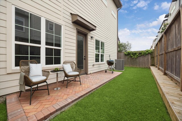 10935 Brookeshire Chase Ln, Houston, TX 77043 - view of yard with a patio and central air condition unit
