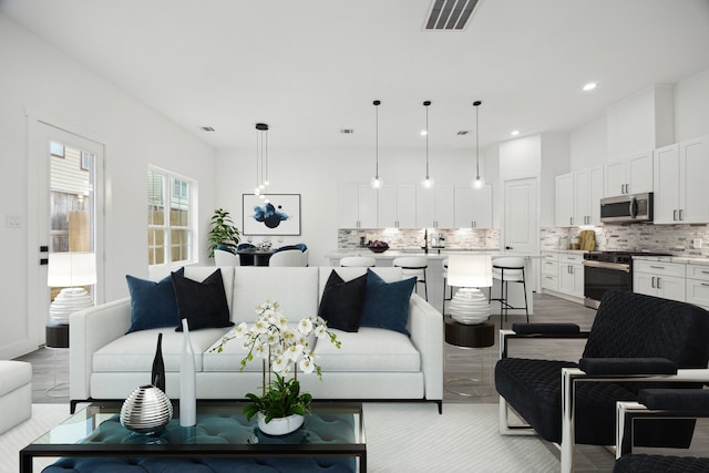10935 Brookeshire Chase Ln, Houston, TX 77043 - living room featuring recessed lighting