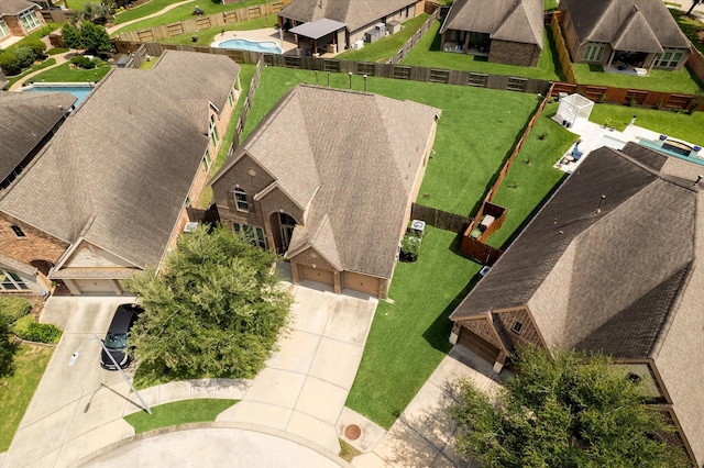 13921 Pebble Falls Ln, Pearland, TX 77584 - aerial view of residential area with a pool area