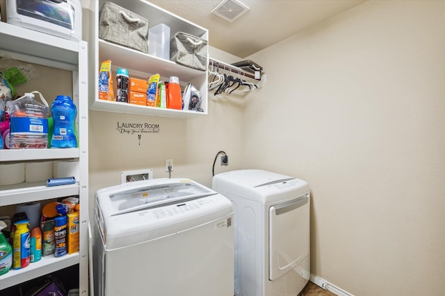 13921 Pebble Falls Ln, Pearland, TX 77584 - washroom with washing machine and dryer