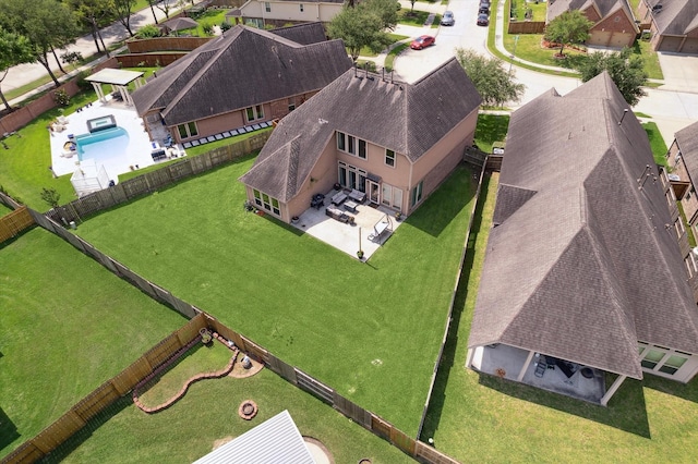 13921 Pebble Falls Ln, Pearland, TX 77584 - aerial view of residential area featuring a pool area