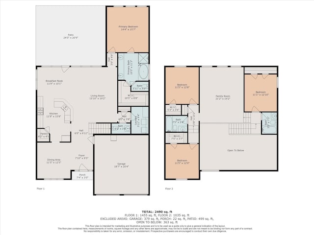 13921 Pebble Falls Ln, Pearland, TX 77584 - floor plan / room layout