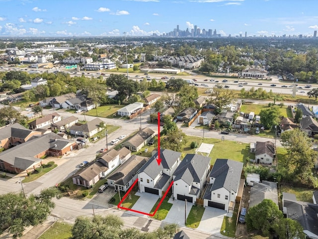 bird's eye view with a view of city and a residential view