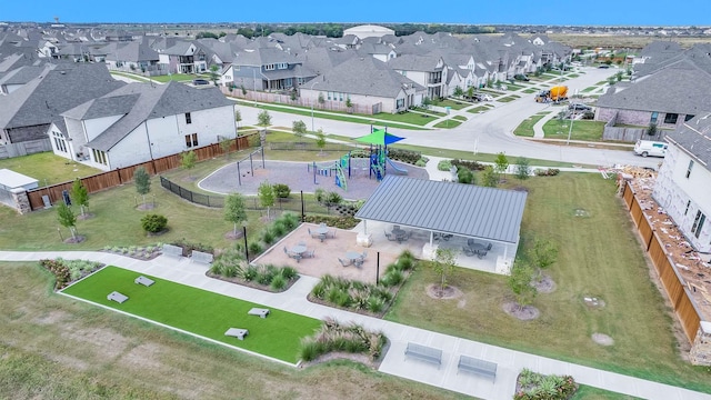 drone / aerial view featuring a residential view