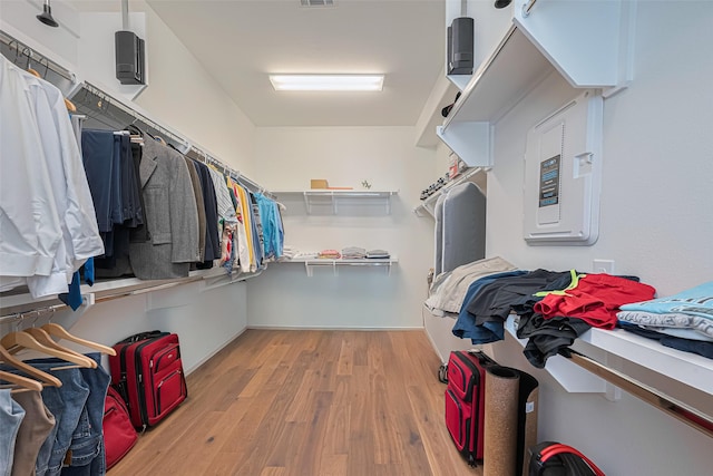 2414 W Kolbe Ln, Houston, TX 77080 - walk in closet with wood finished floors