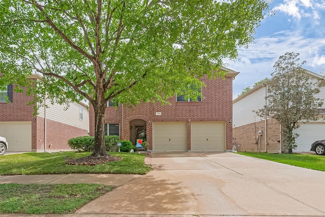 10406 Nickel Grove Dr, Houston, TX 77095 - traditional home featuring a garage, brick siding, and concrete driveway