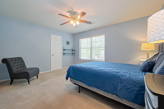 10406 Nickel Grove Dr, Houston, TX 77095 - carpeted bedroom with baseboards and ceiling fan