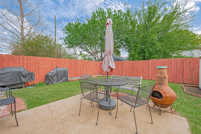 10406 Nickel Grove Dr, Houston, TX 77095 - view of patio / terrace with grilling area and outdoor dining area