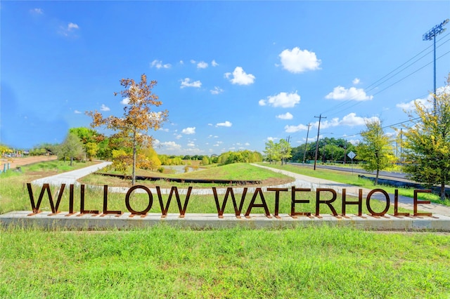 view of community sign