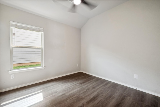 25388 Leather Leaf Ct, Montgomery, TX 77316 - unfurnished room with a ceiling fan, baseboards, plenty of natural light, and dark wood-type flooring