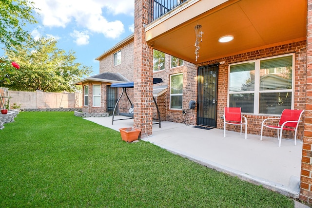 view of patio with fence