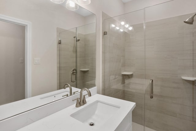 19503 Fisher Dr, Tomball, TX 77377 - full bathroom featuring a shower stall and vanity