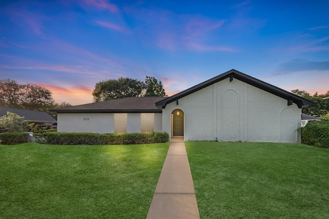 213 Westview Dr, Sealy, TX 77474 - view of front of house with brick siding and a front yard