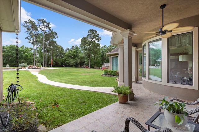 8483 Majestic Lake Ct, Montgomery, TX 77316 - view of yard featuring a patio area and ceiling fan