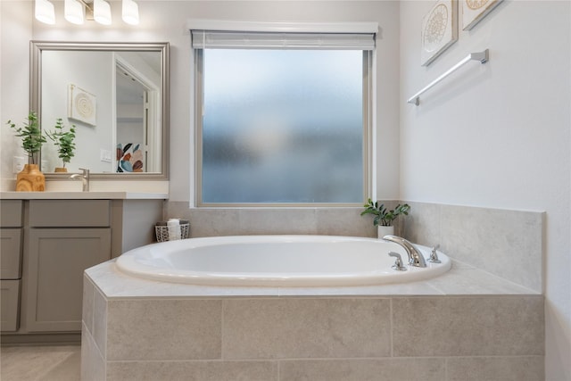 318 Mistletoe Ridge Ct, Montgomery, TX 77316 - full bathroom with vanity and a garden tub
