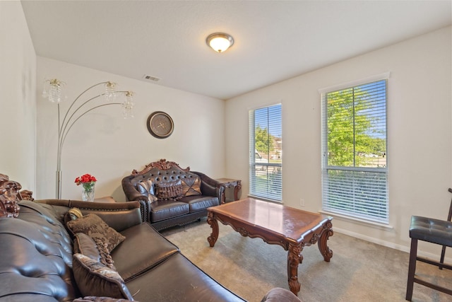 1902 Red Cedar Trl, Rosenberg, TX 77471 - living area featuring carpet floors, baseboards, and visible vents