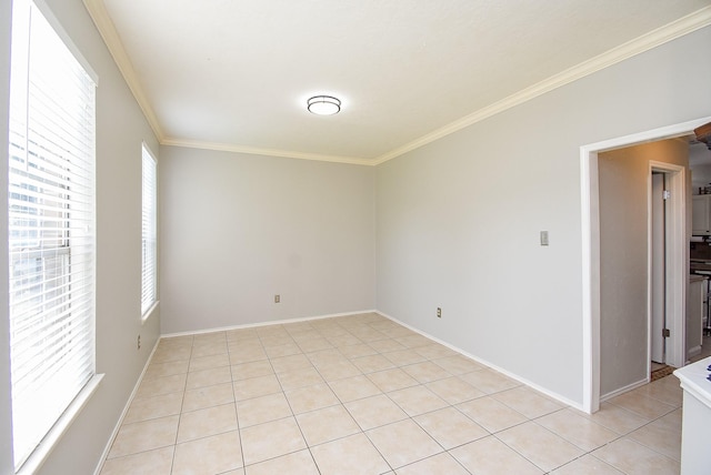 210 Needleleaf Ln, Sugar Land, TX 77479 - empty room with crown molding, light tile patterned floors, and baseboards