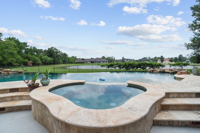 8603 Royal Retreat, Richmond, TX 77469 - outdoor pool with an in ground hot tub and fence