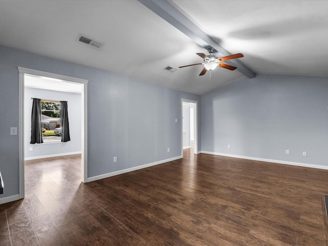 1922 Tracy Lynn Ln, Alvin, TX 77511 - empty room with a ceiling fan, dark wood-style floors, and baseboards