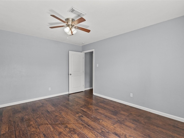 1922 Tracy Lynn Ln, Alvin, TX 77511 - empty room with a ceiling fan, wood finished floors, and baseboards