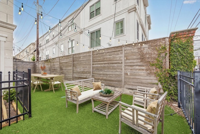 1214 Dunlavy St, Houston, TX 77019 - view of yard featuring an outdoor living space