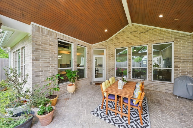 view of patio / terrace featuring area for grilling