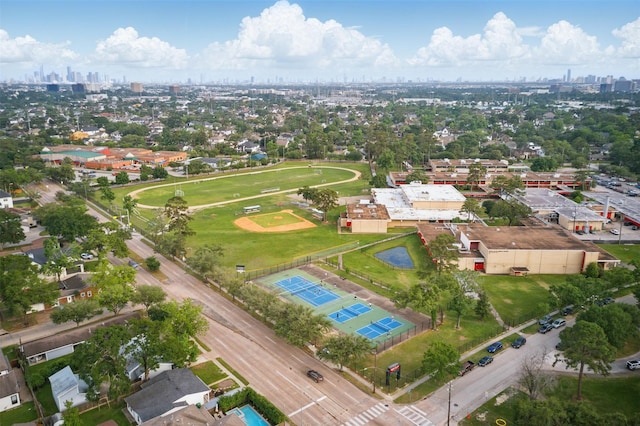 aerial view of a skyline view