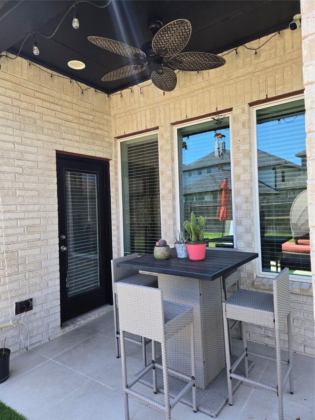 9714 Perdita Trl, Missouri City, TX 77459 - view of patio / terrace with a ceiling fan and outdoor dining area