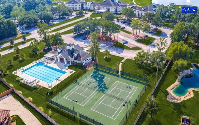birds eye view of property