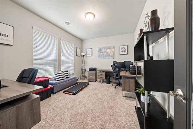 carpeted office with visible vents