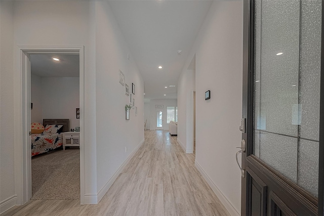 1672 Happy Valley St, Montgomery, TX 77316 - corridor featuring recessed lighting, baseboards, and light wood-style floors