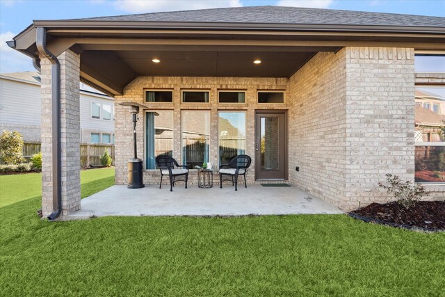 view of patio with fence