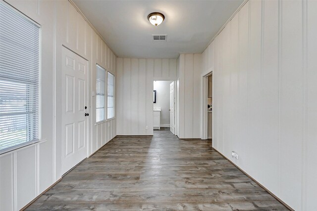 entrance foyer featuring wood finished floors