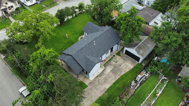 aerial view of residential area