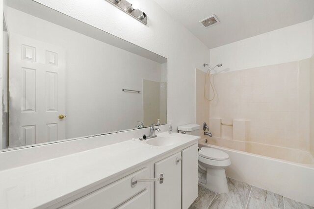 5315 Cilantro Ln, Baytown, TX 77521 - full bath with toilet, vanity, and washtub / shower combination