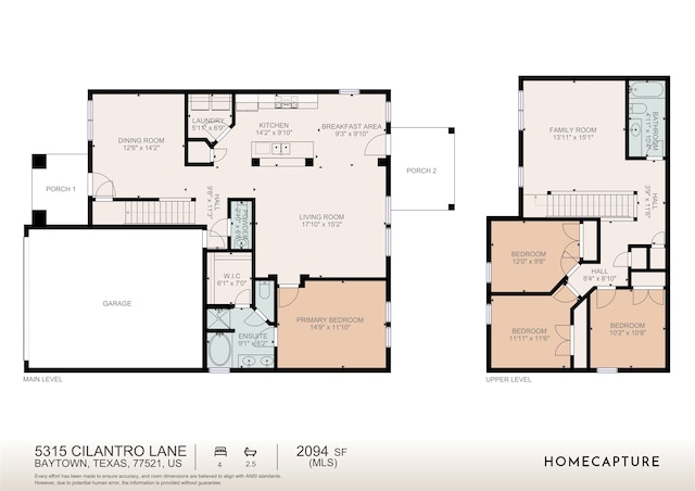 5315 Cilantro Ln, Baytown, TX 77521 - room layout