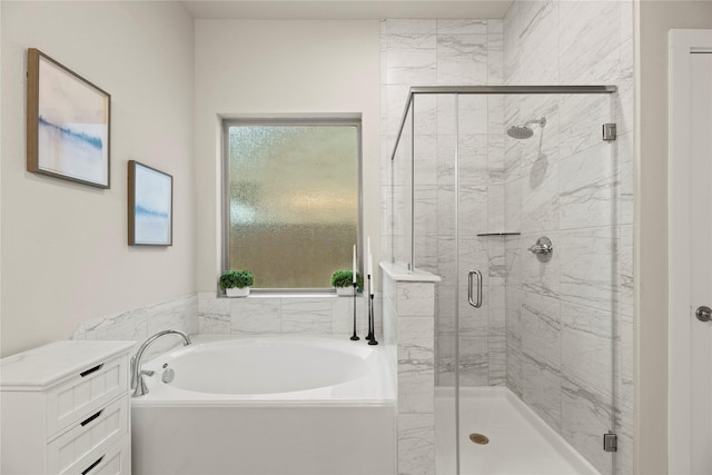 7015 Winterberry Glen Ln, Katy, TX 77493 - bathroom featuring a stall shower and a bath