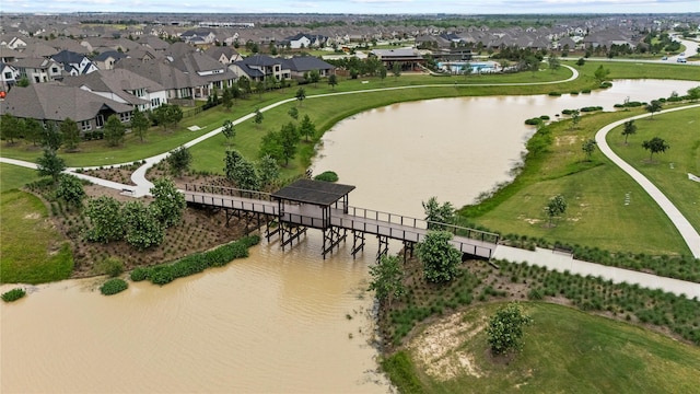 7015 Winterberry Glen Ln, Katy, TX 77493 - bird's eye view with a water view and a residential view
