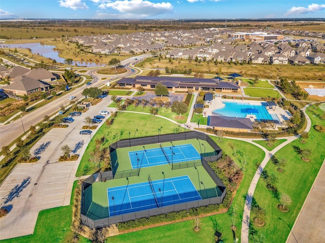 7015 Winterberry Glen Ln, Katy, TX 77493 - aerial view featuring a water view and a residential view