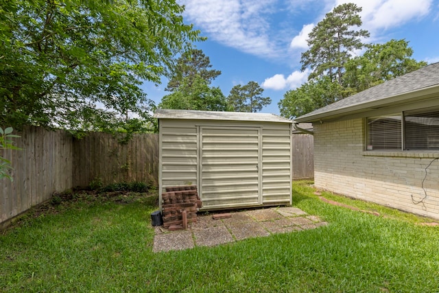 view of shed