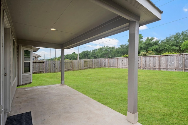 908 Pickering Oak Row, Magnolia, TX 77354 - view of yard with a fenced backyard and a patio area