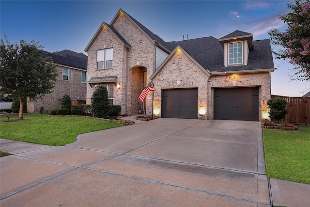 437 Ripple Edge Ct, Katy, TX 77493 - view of front of property with brick siding, concrete driveway, an attached garage, and a shingled roof