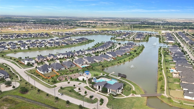 437 Ripple Edge Ct, Katy, TX 77493 - aerial view of property and surrounding area with nearby suburban area and a large body of water