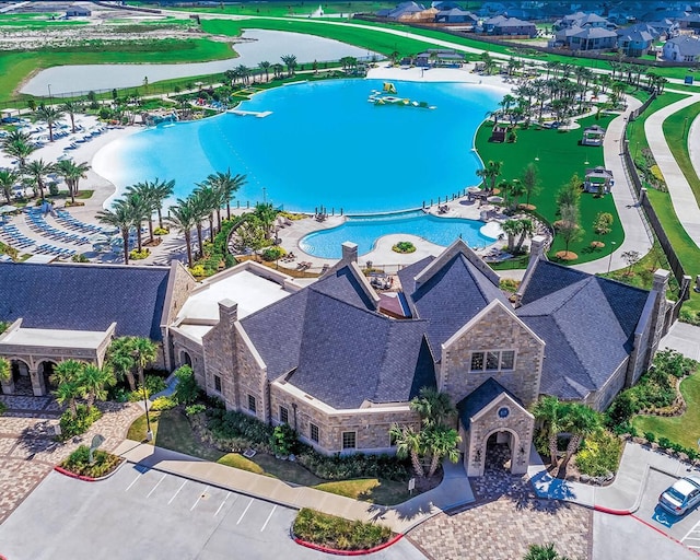 15226 Loys Coves Ct, Humble, TX 77396 - drone / aerial view of a pool