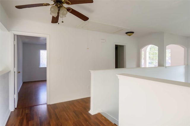 4411 Osage Dr, Baytown, TX 77521 - unfurnished room with attic access, plenty of natural light, and wood finished floors