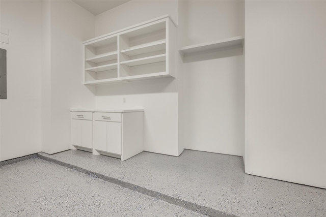 walk in closet with electric panel
