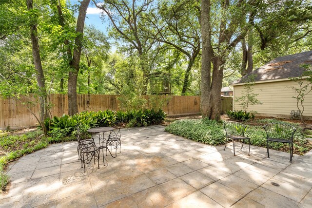 view of patio with a fenced backyard