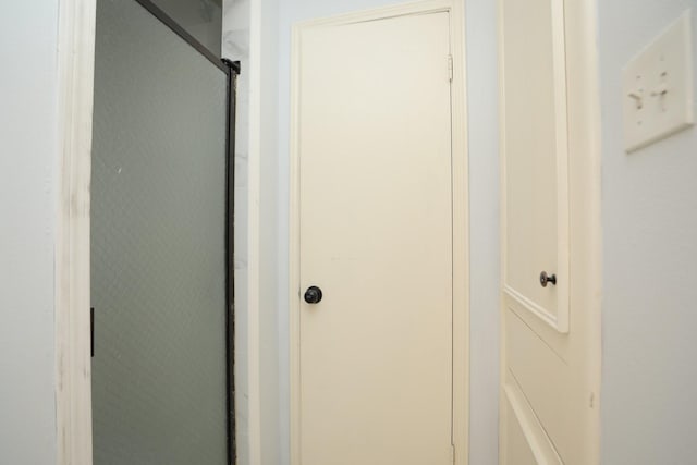 bathroom featuring walk in shower